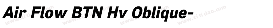 Air Flow BTN Hv Oblique字体转换